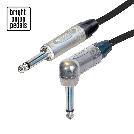 Premium Mono Van Damme Neutrik Straight to Right Angled Jack Instrument Cable