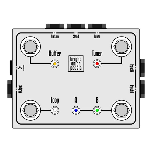 AB Pedal with Loop, Buffer and Tuner Mute