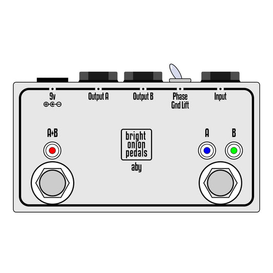Active ABY Pedal with Isolated Second Output - Bright Onion Pedals