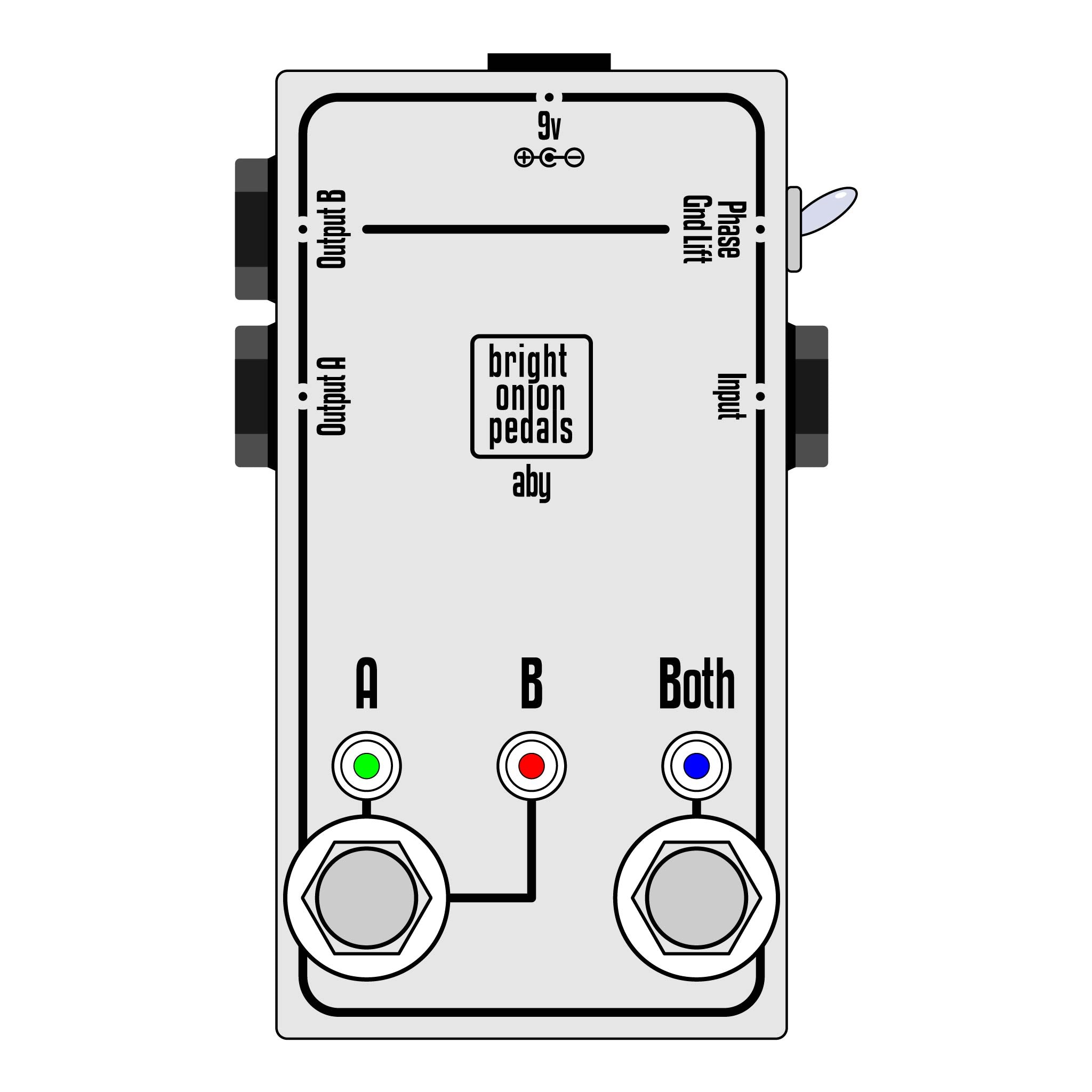 ab switch pedal schematic Isolated ABY Pedal v2