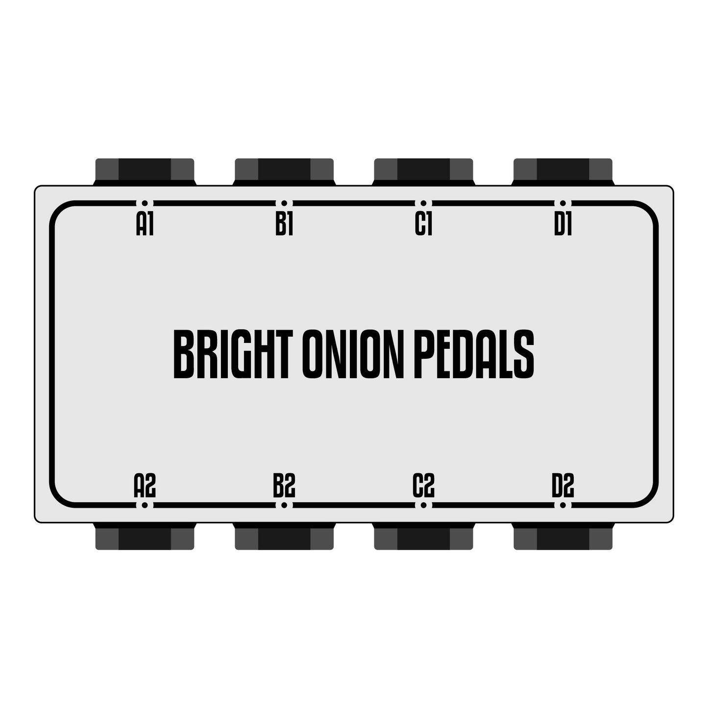 DYO 4 Gang Patchbox - Side Sockets - Bright Onion Pedals