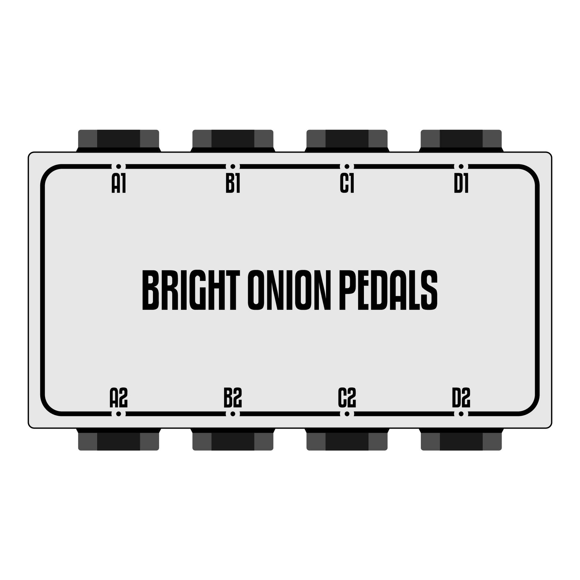 DYO 4 Gang Patchbox - Side Sockets - Bright Onion Pedals