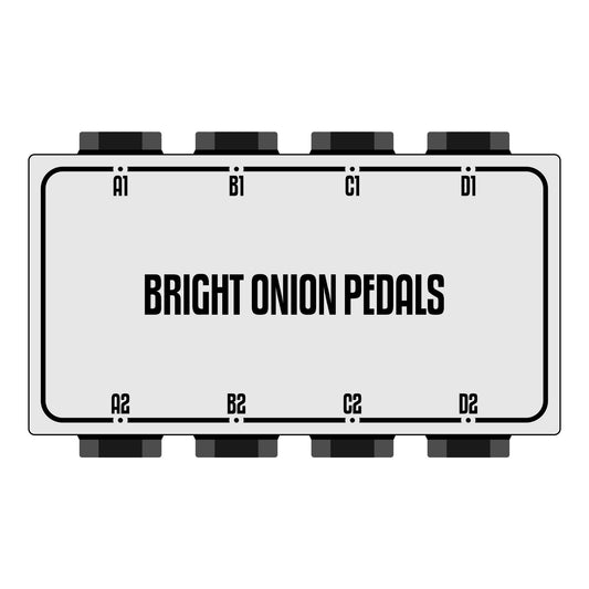 DYO 4 Gang Patchbox - Side Sockets - Bright Onion Pedals