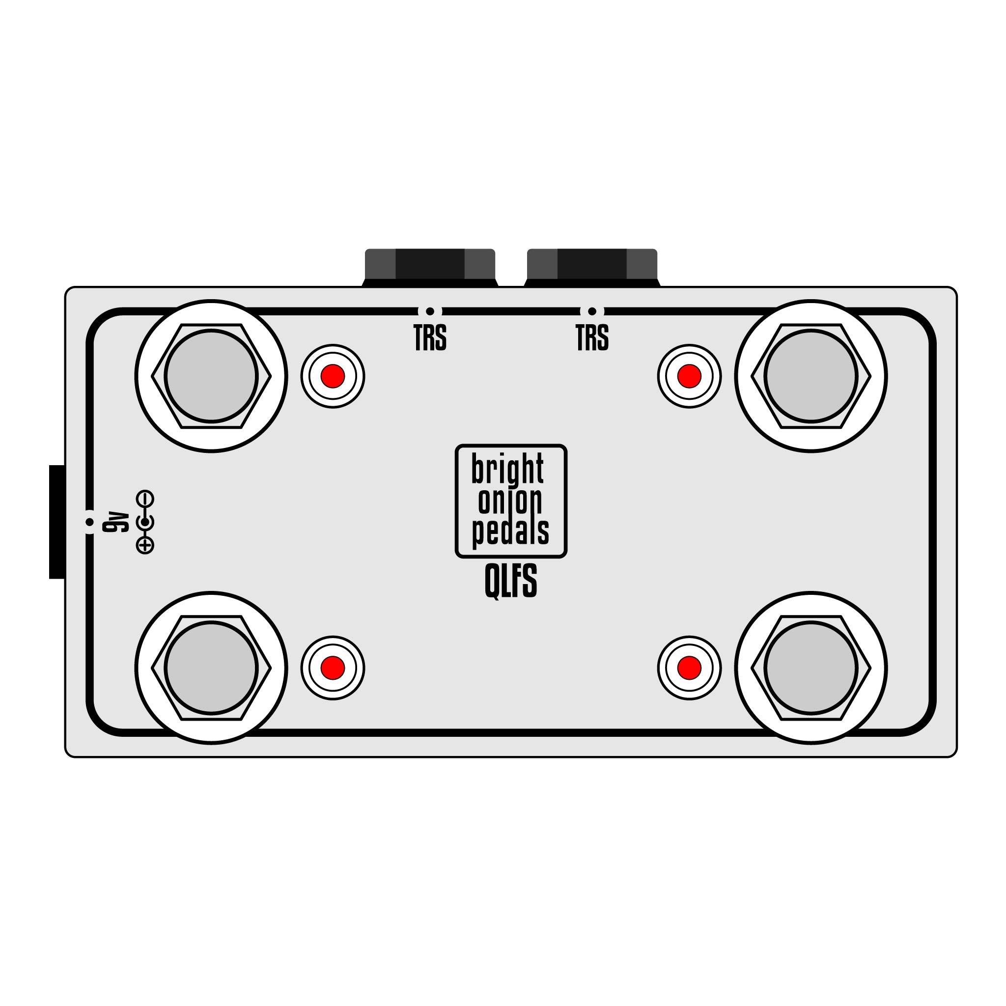 Quad Latching Footswitch with LEDs v1 – Bright Onion Pedals