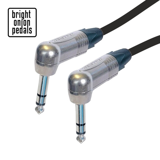 Premium Stereo TRS Van Damme Neutrik Right Angled to Right Angled Jack Balanced Cable