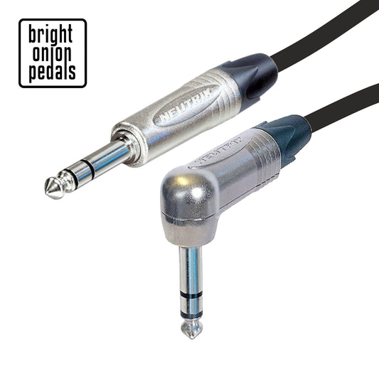 Premium Stereo TRS Van Damme Neutrik Straight to Right Angled Jack Balanced Cable (Copy)