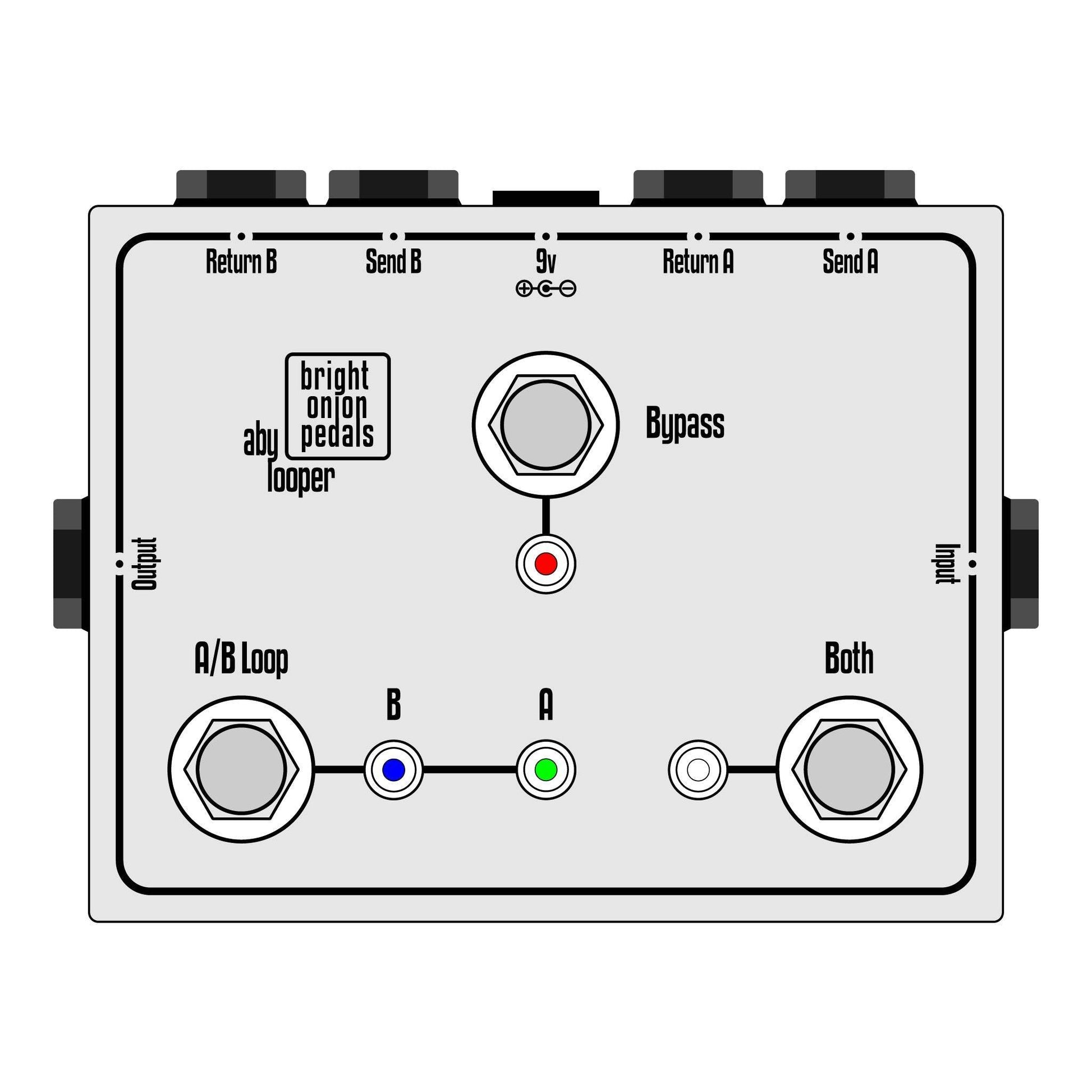 dual looper pedal True Bypass Looper – ABY Dual Looper – Bright Onion – Bright Onion Pedals
