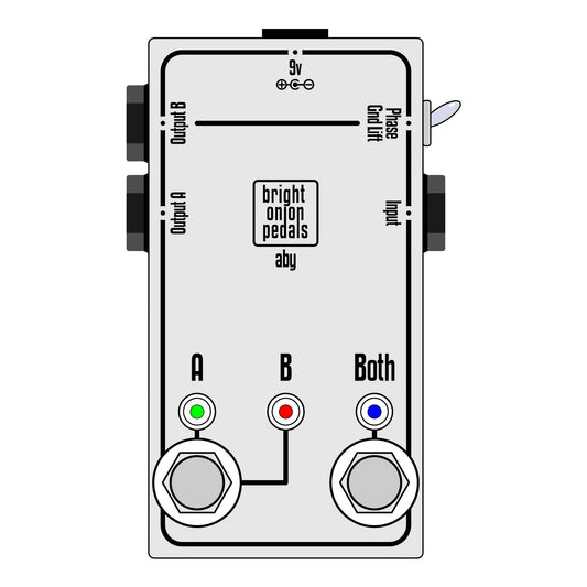 Active ABY Pedal with Isolated Second Output v2 - Bright Onion Pedals