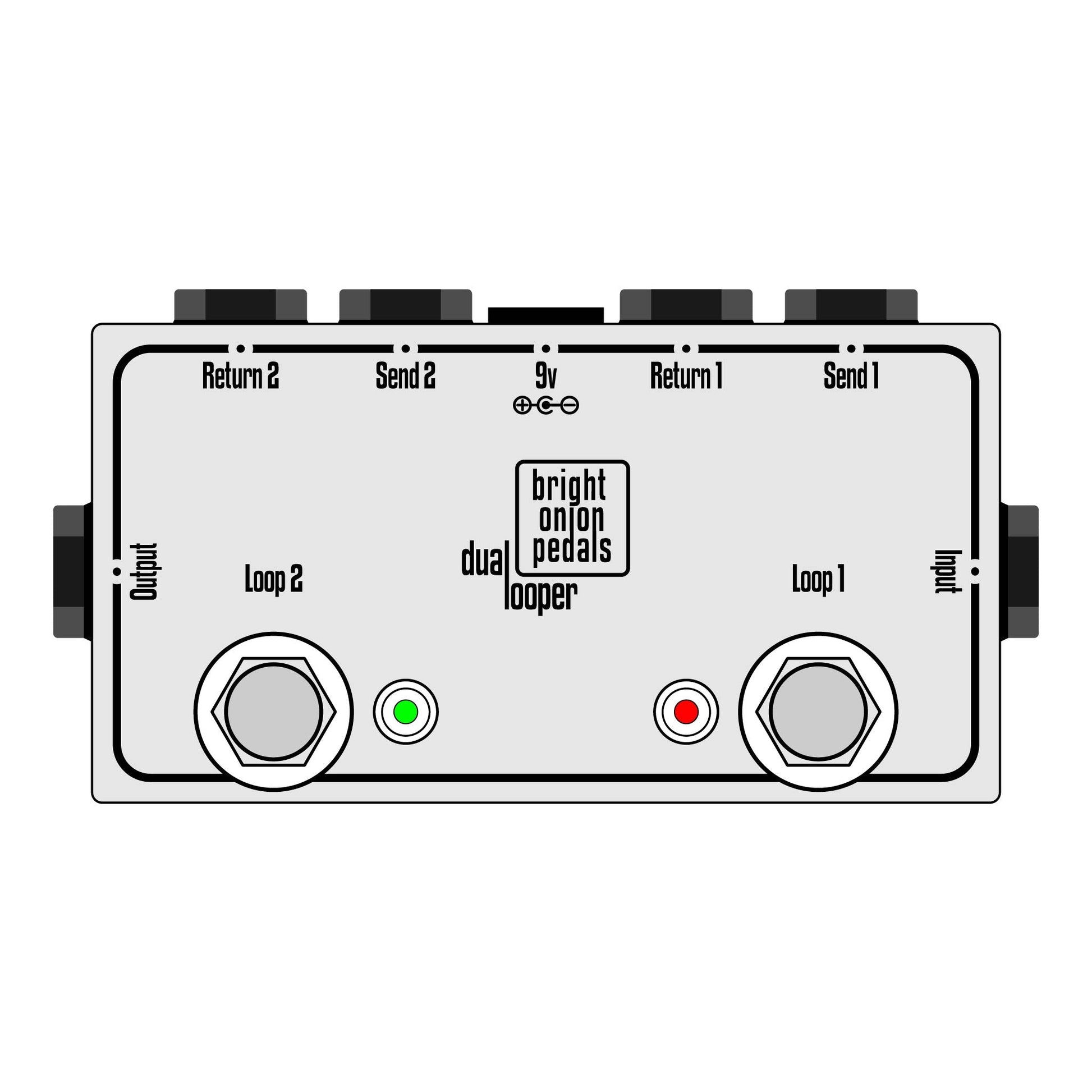 dual looper pedal True Bypass Looper – Dual Looper – Bright Onion Pedals