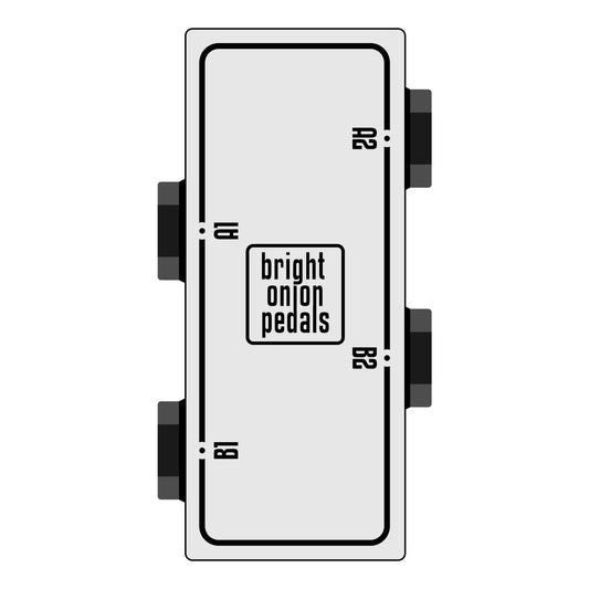 DYO 2 Gang Patchbox - Side Sockets - Bright Onion Pedals