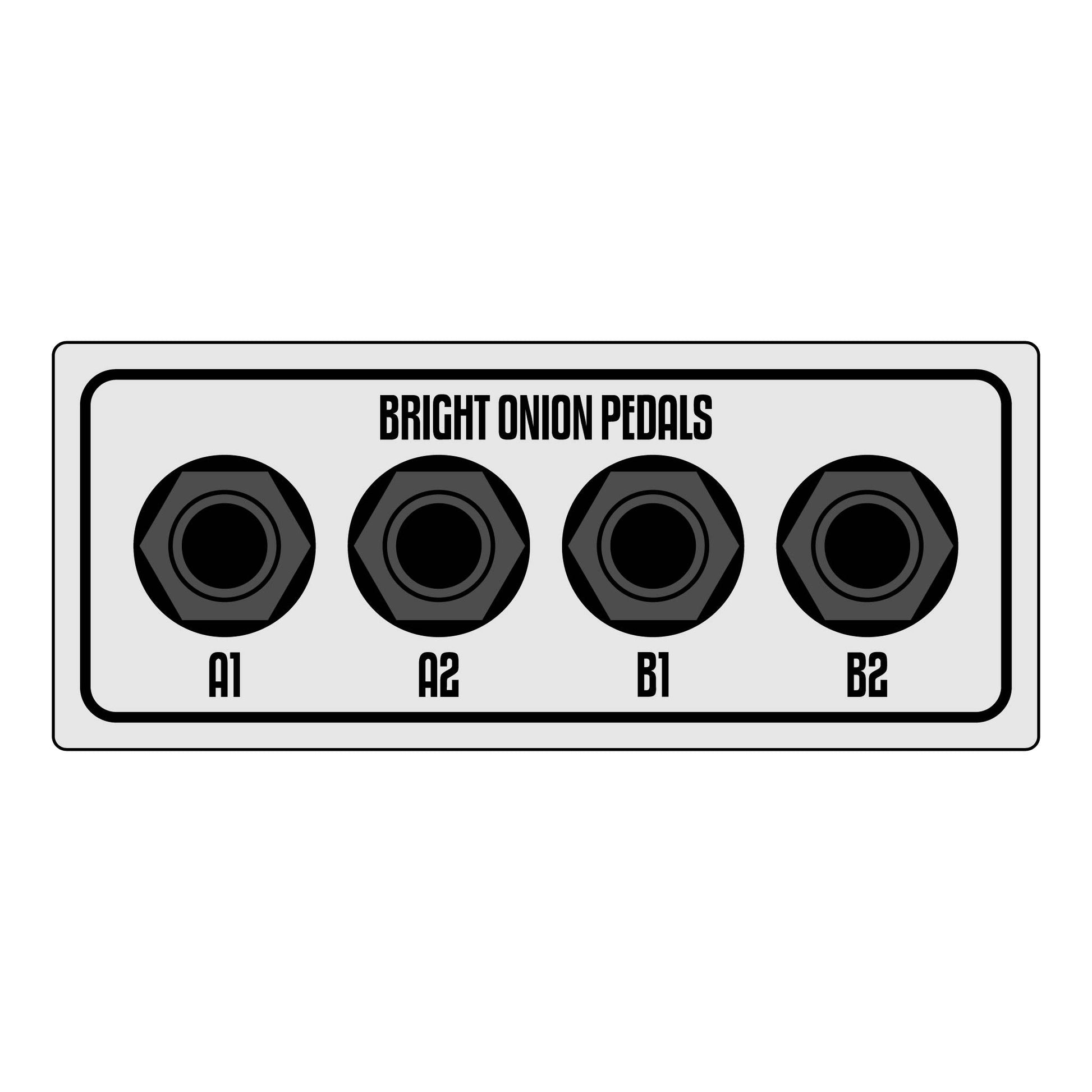 DYO 2 Gang Patchbox - Top Sockets - Bright Onion Pedals