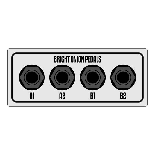 DYO 2 Gang Patchbox - Top Sockets - Bright Onion Pedals