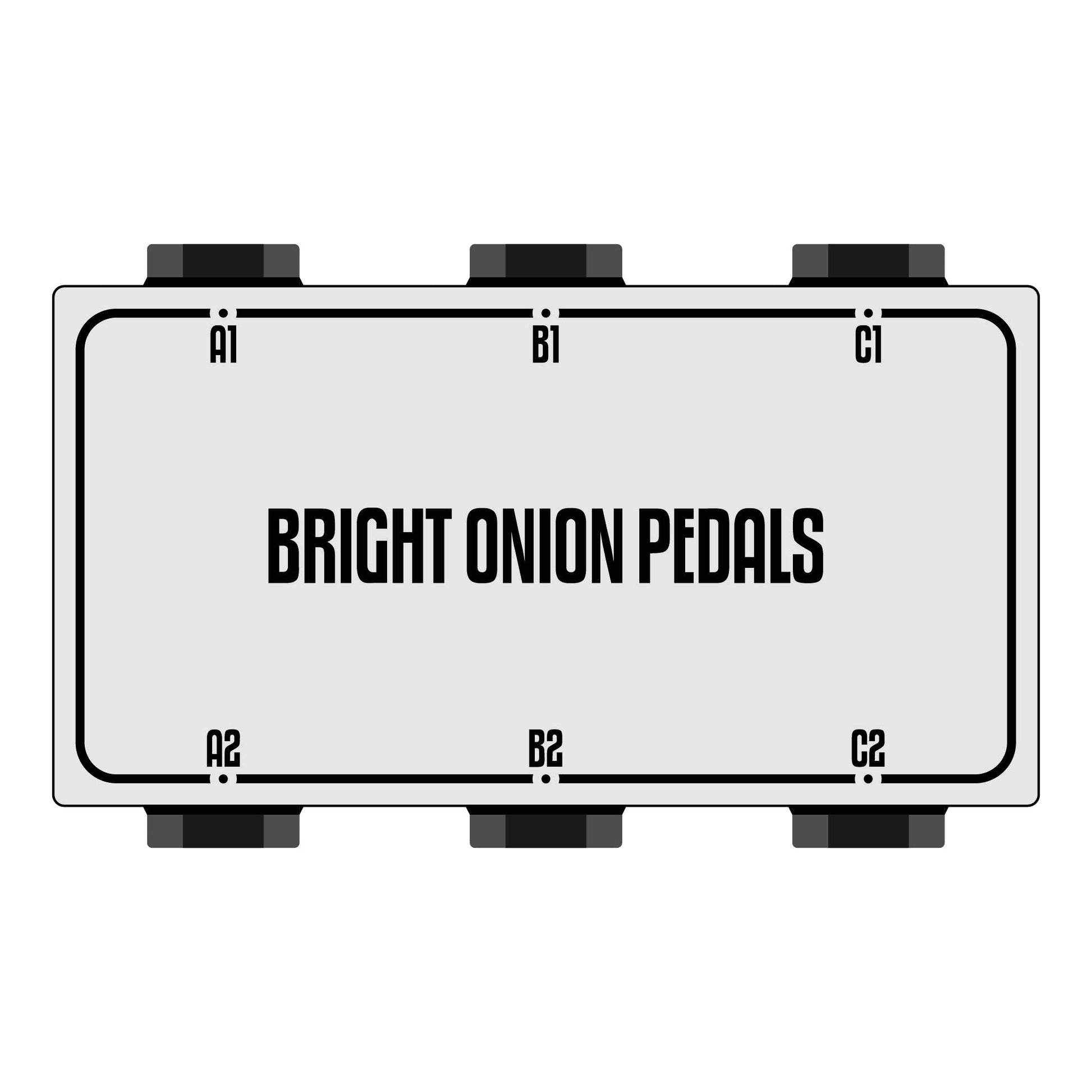 DYO 3 Gang Patchbox - Side Sockets - Bright Onion Pedals