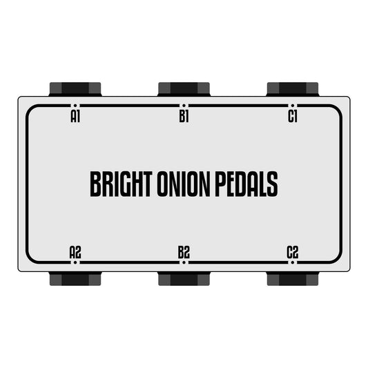 DYO 3 Gang Patchbox - Side Sockets - Bright Onion Pedals