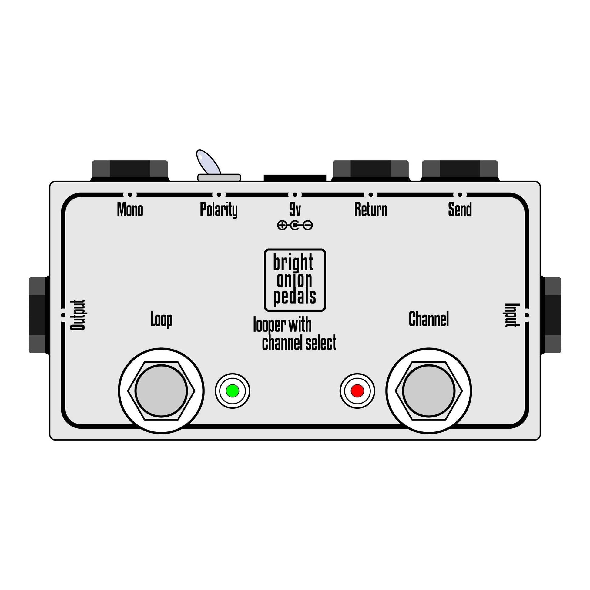 amp channel switcher pedal True Bypass Looper – Looper and Amp Channel Selector v2 – Bright Onion Pedals