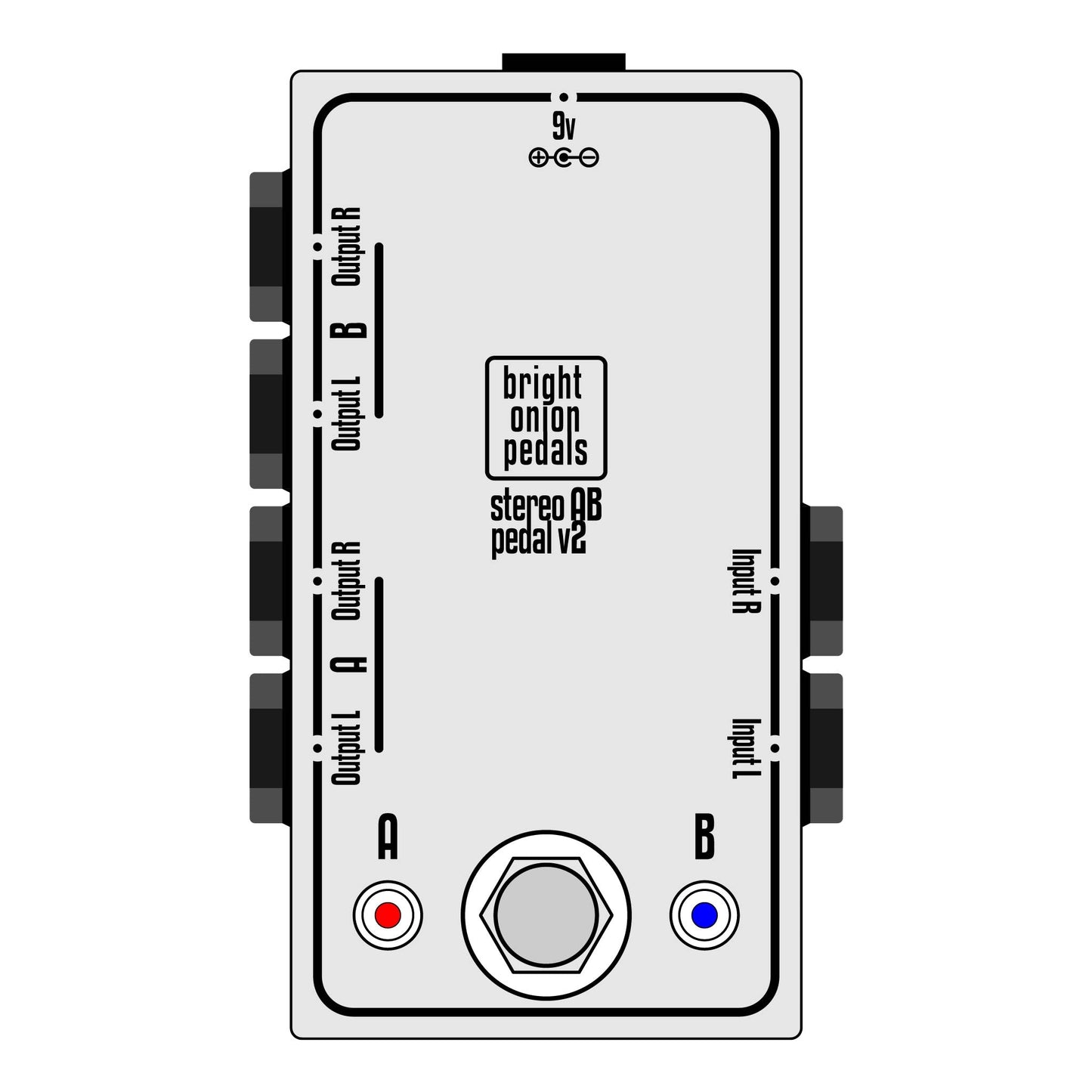 Stereo AB Output Switch v2 - Bright Onion Pedals